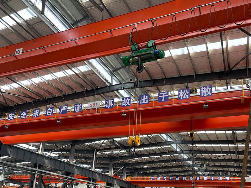 雙梁橋式施工現場